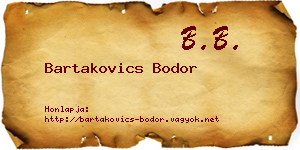 Bartakovics Bodor névjegykártya